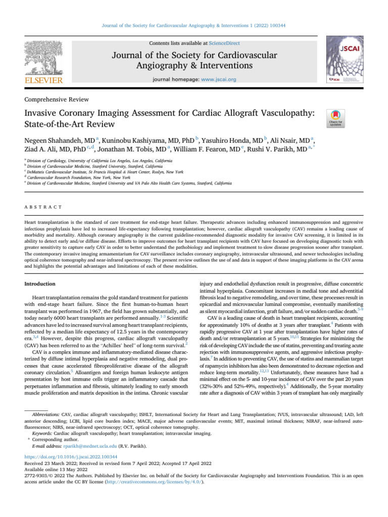 Invasive Coronary Imaging Assessment For Cardiac A | PDF | Atheroma ...