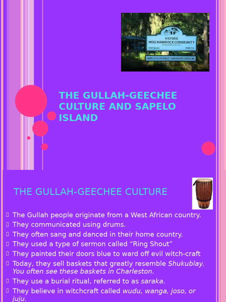 Gullah-Geechee Culture on Sapelo Island | PDF