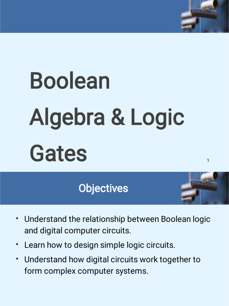 Boolean-Algebra&logic Gates | PDF | Logic Gate | Boolean Algebra