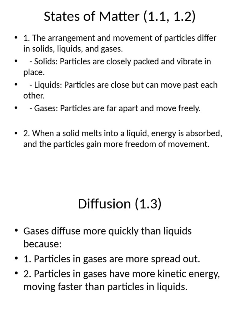 Chemistry_GCSE_Revision Unit 1 & 2 | PDF