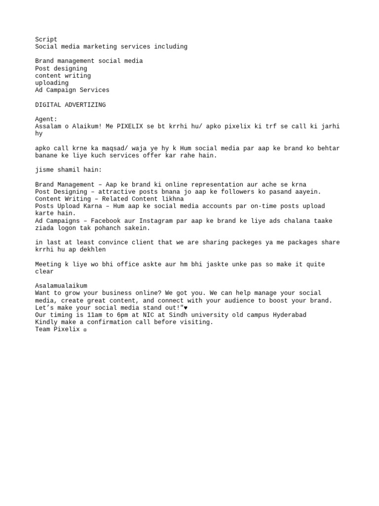 Social Media Marketing Services Overview Pdf