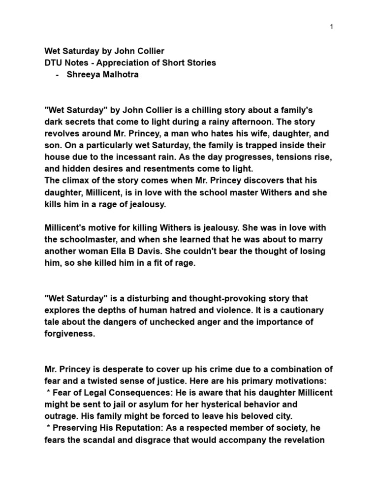 Wet Saturday Notes DTU | PDF | Empathy | Thriller (Genre)