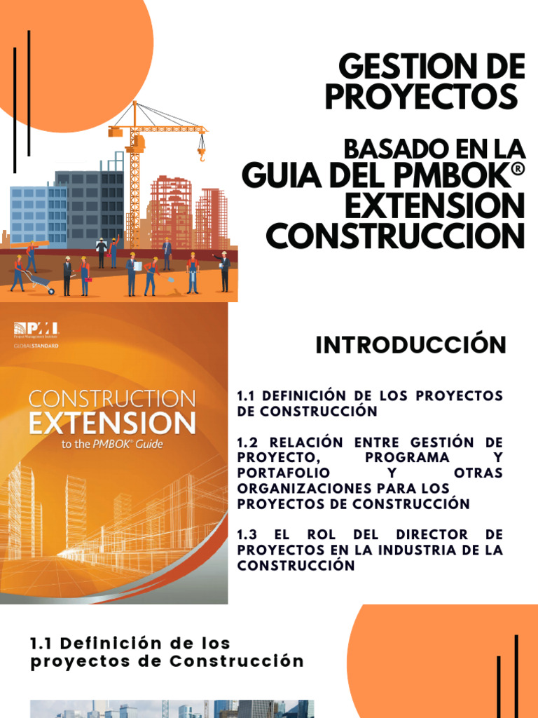 Gestión de Proyectos de Construcción PMBOK | PDF | Gestión de proyectos ...