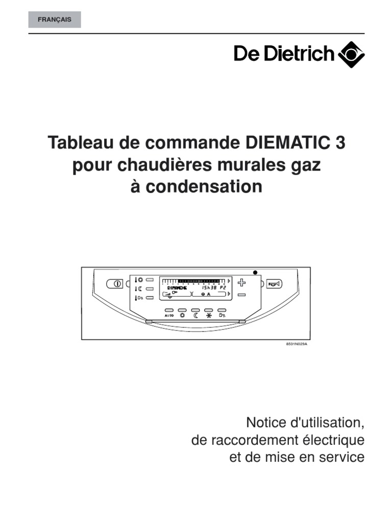 De Dietrich Diematic 3 Notice D Utilisation