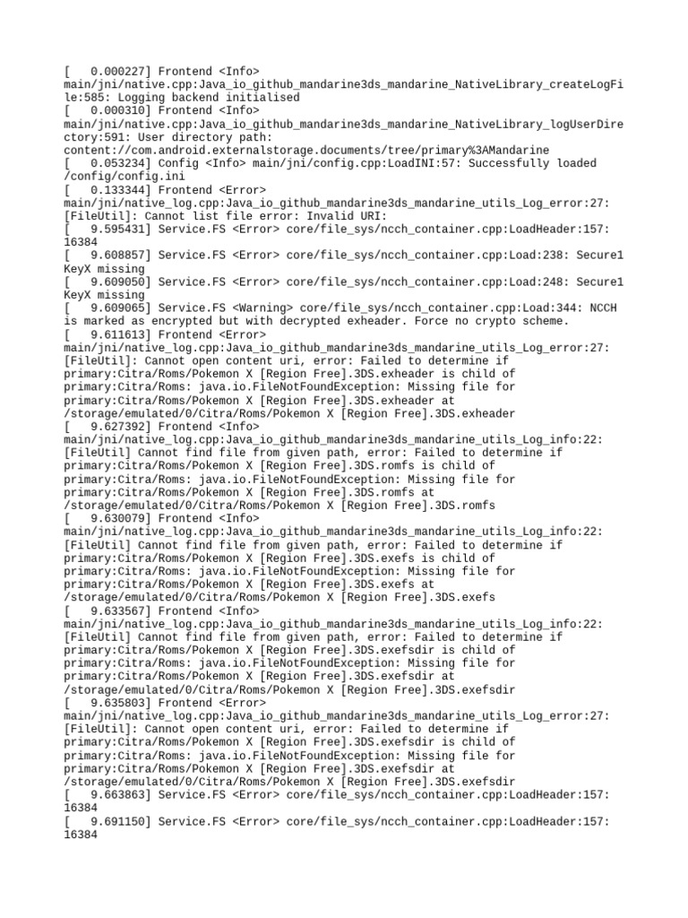 Citra Emulator File Error Logs | PDF | Read Only Memory | Computing