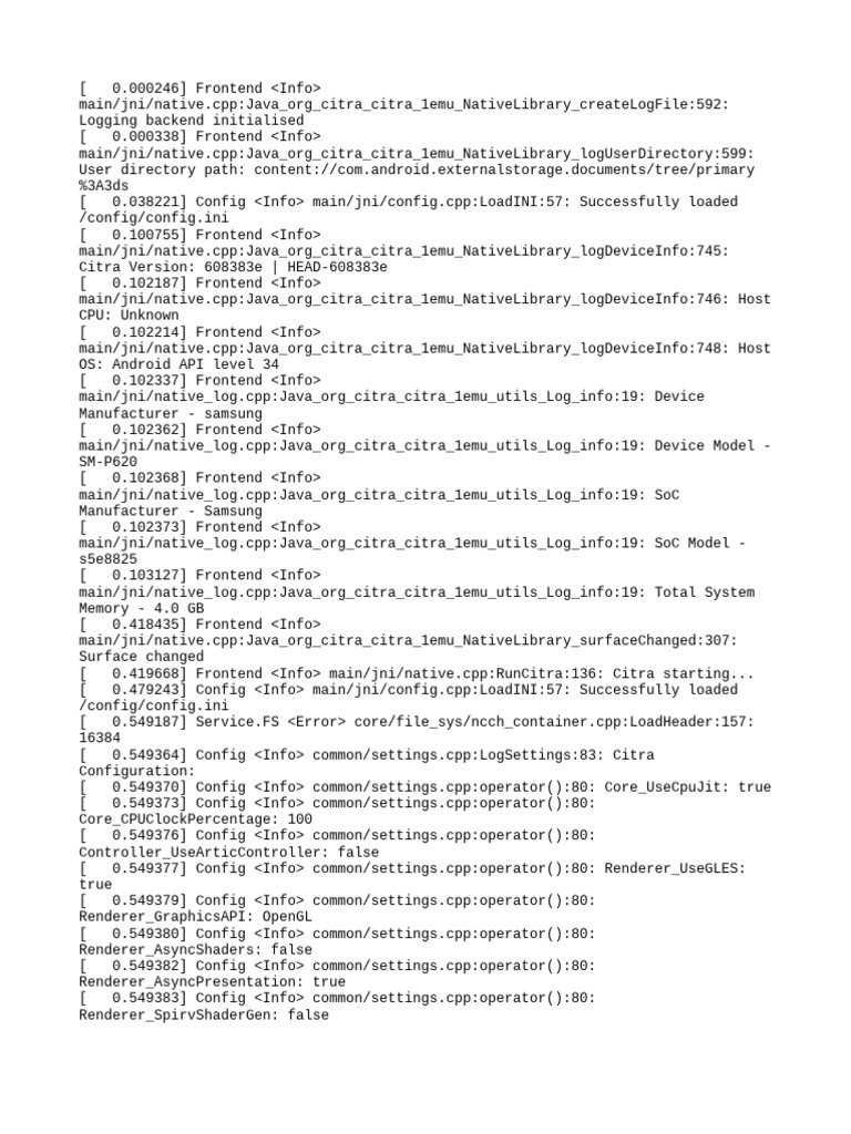 Citra Log - Txt.old | PDF | Software | Computing