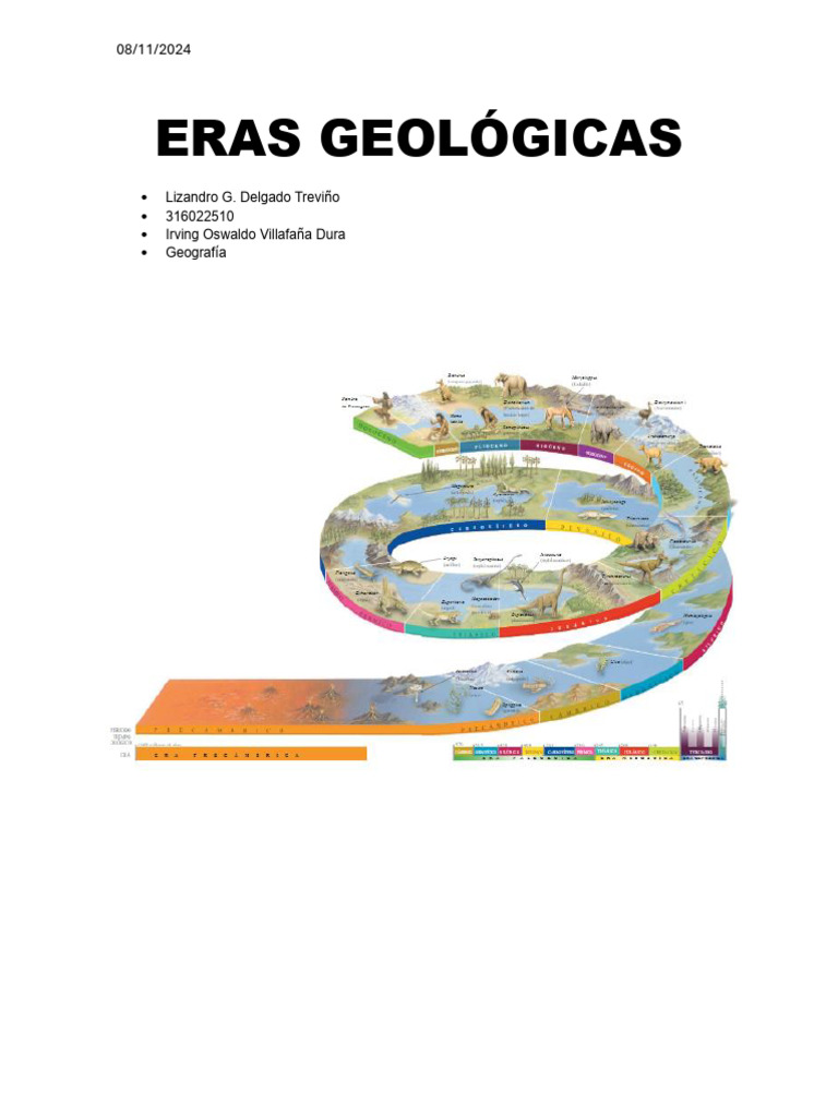 Eras Geológicas: Historia de la Tierra | PDF | Geología | Estratigrafía