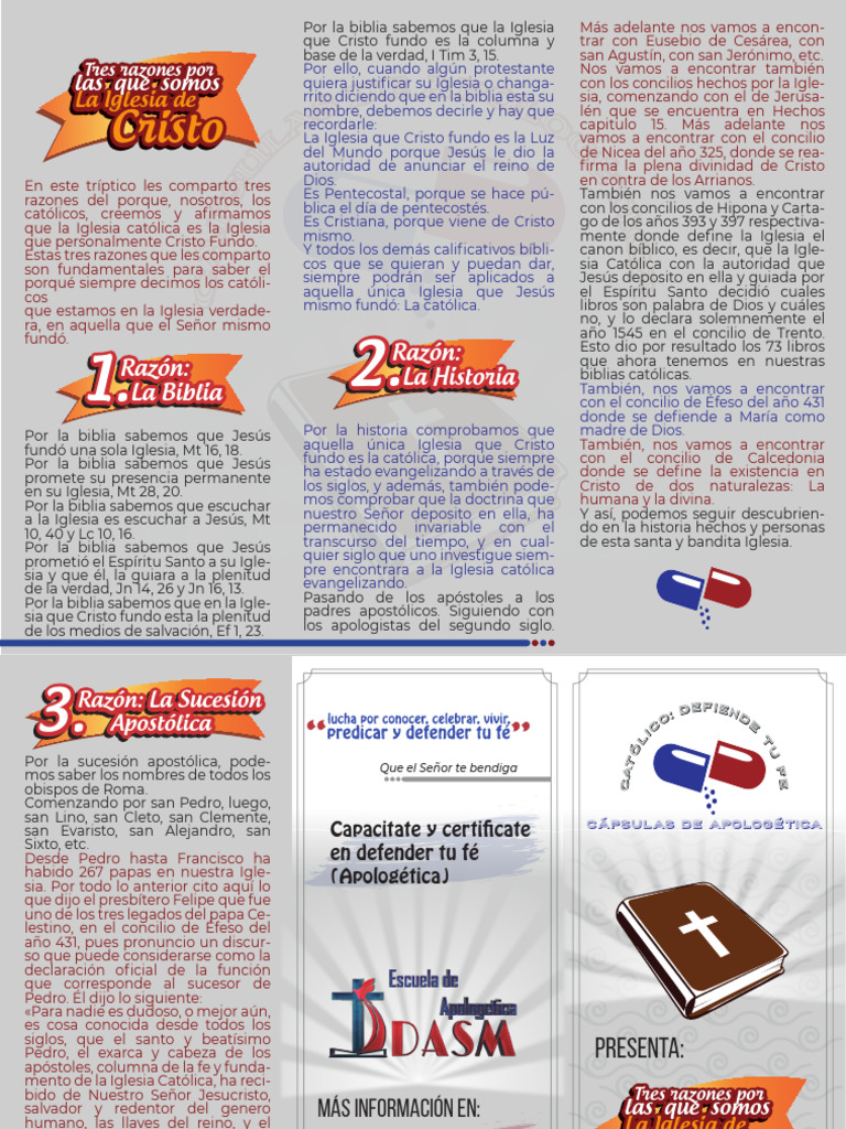 Tres Razones Por Las Que Somos La Iglesia de Cristo | PDF | Cristo ...