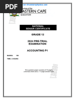 Grade 12 Accounting Exam Paper 1 | PDF | Dividend | Equity (Finance)