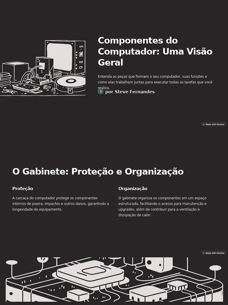 Componentes e Funções do Computador | PDF | Armazenamento de dados de ...