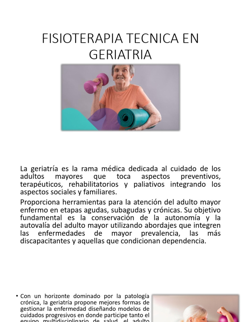 Fisioterapia Geriátrica: Autonomía y Salud | PDF | Geriatría | Vejez