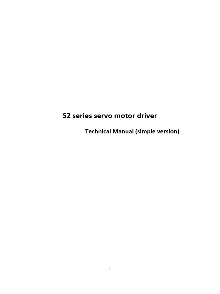 S2 Series Servo Driver Manual | PDF | Torque | Parameter (Computer ...