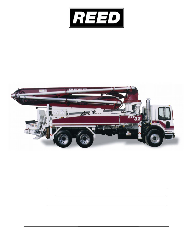 Manual de Operación Bomba de Concreto REED | PDF