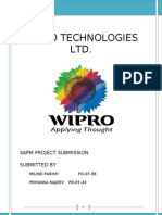 Wipro Technologies LTD.: Sapm Project Submission Submitted by
