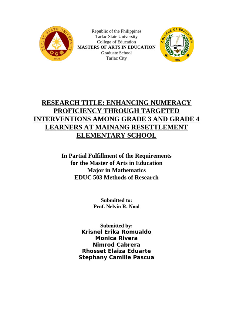 Enhancing Numeracy for Grades 3-4 Learners | PDF | Learning | Mathematics