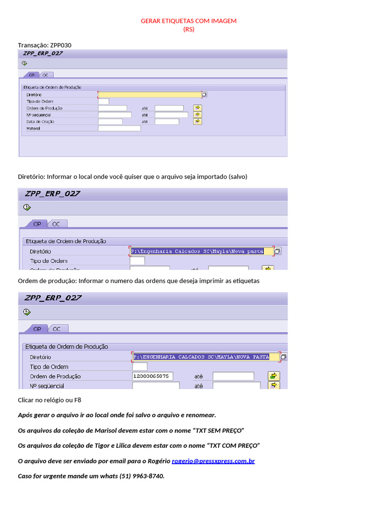 GERAR ETIQUETAS CÓD. BARRAS COM IMAGEM- TXT | PDF