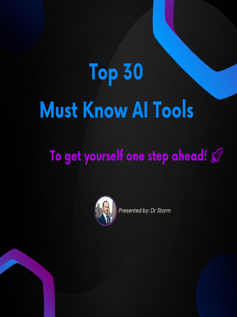 Top 30 Essential AI Tools Guide | PDF | Artificial Intelligence ...