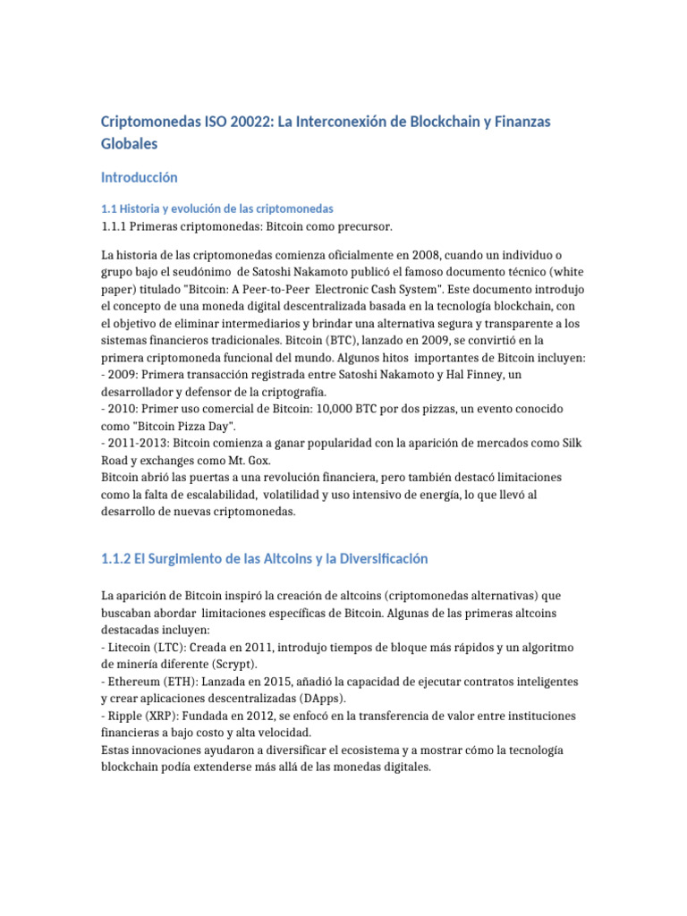 Criptomonedas ISO20022 | PDF | Bitcoin | Criptomoneda