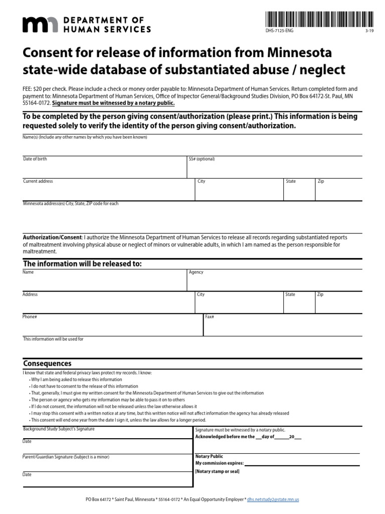 MN CAN Form | PDF