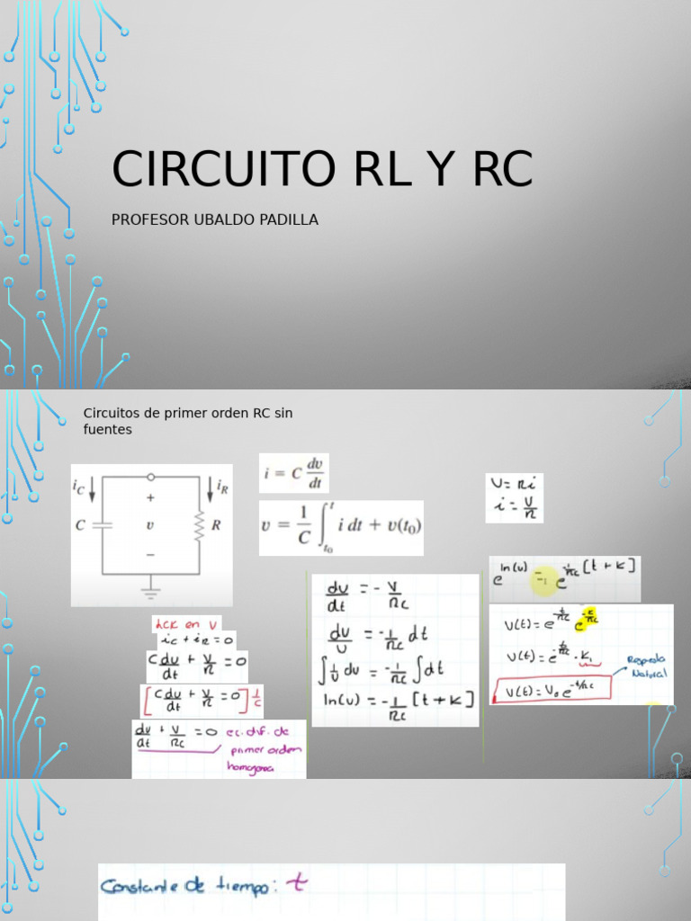 Circuitos RC y RL: Primer Orden | PDF