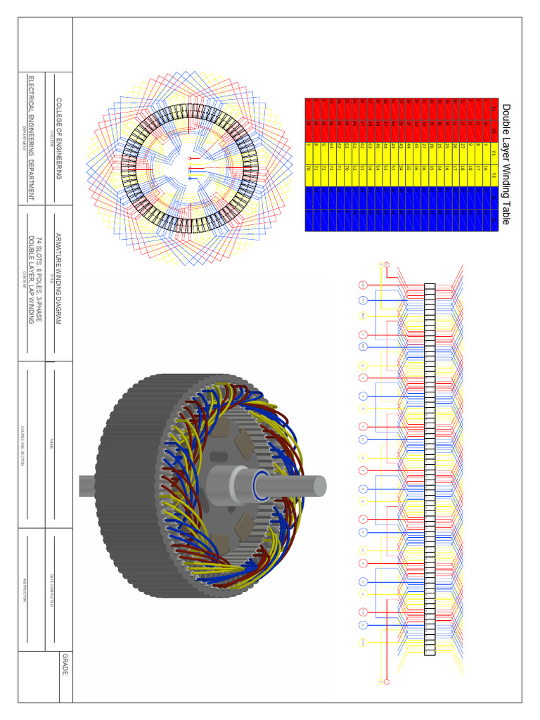 Armature Winding Diagram Guide | PDF | Electrical Equipment ...