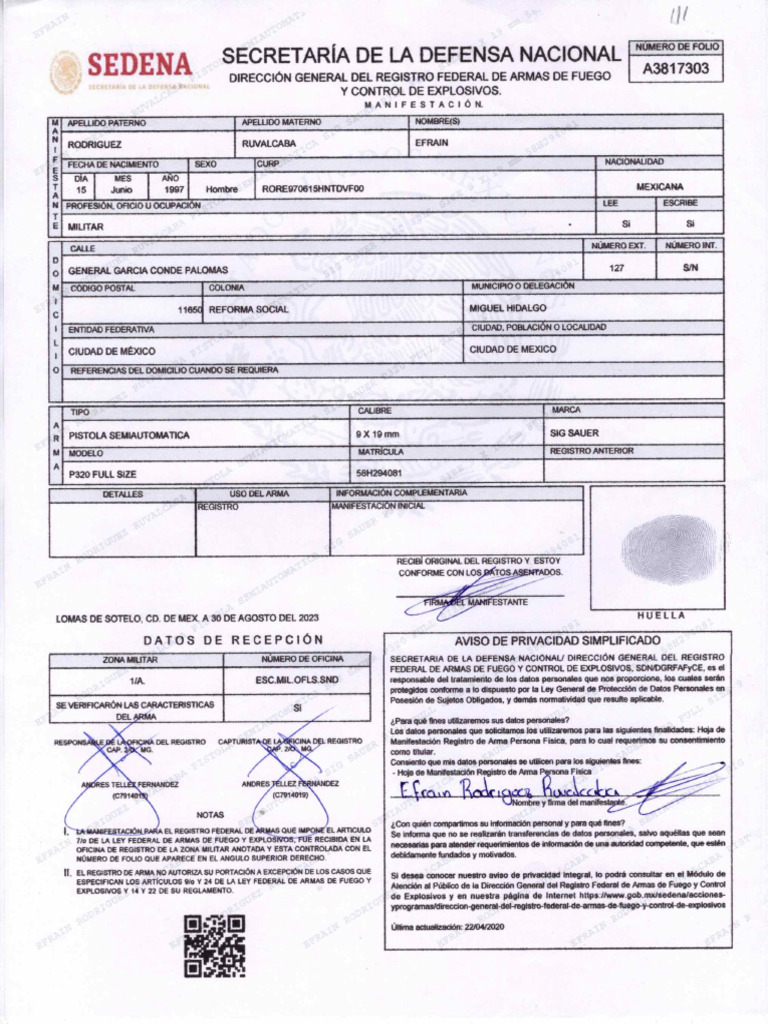 Permiso De Armas Pdf