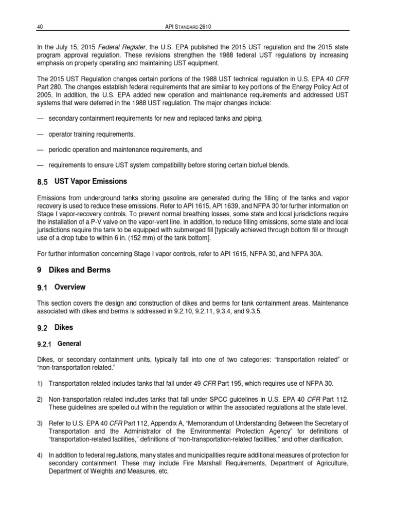 API Standard 2610 Overview | PDF | Pipe (Fluid Conveyance) | Pump