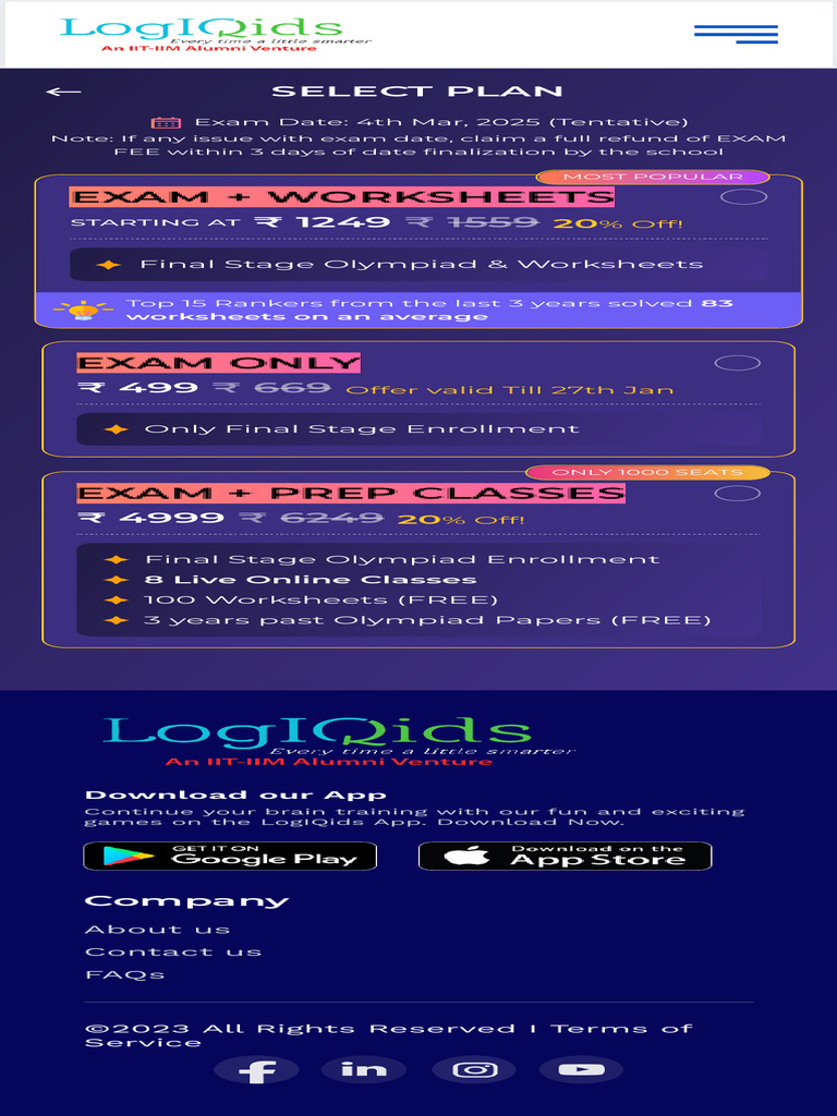 LogIQids Olympiad Exam 2025 Details | PDF