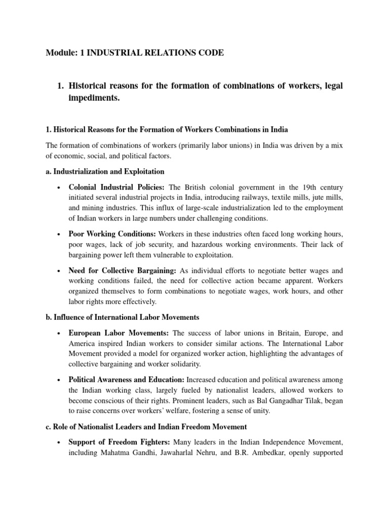 Historical and Legal Aspects of Worker Unions | PDF | Labour Law ...
