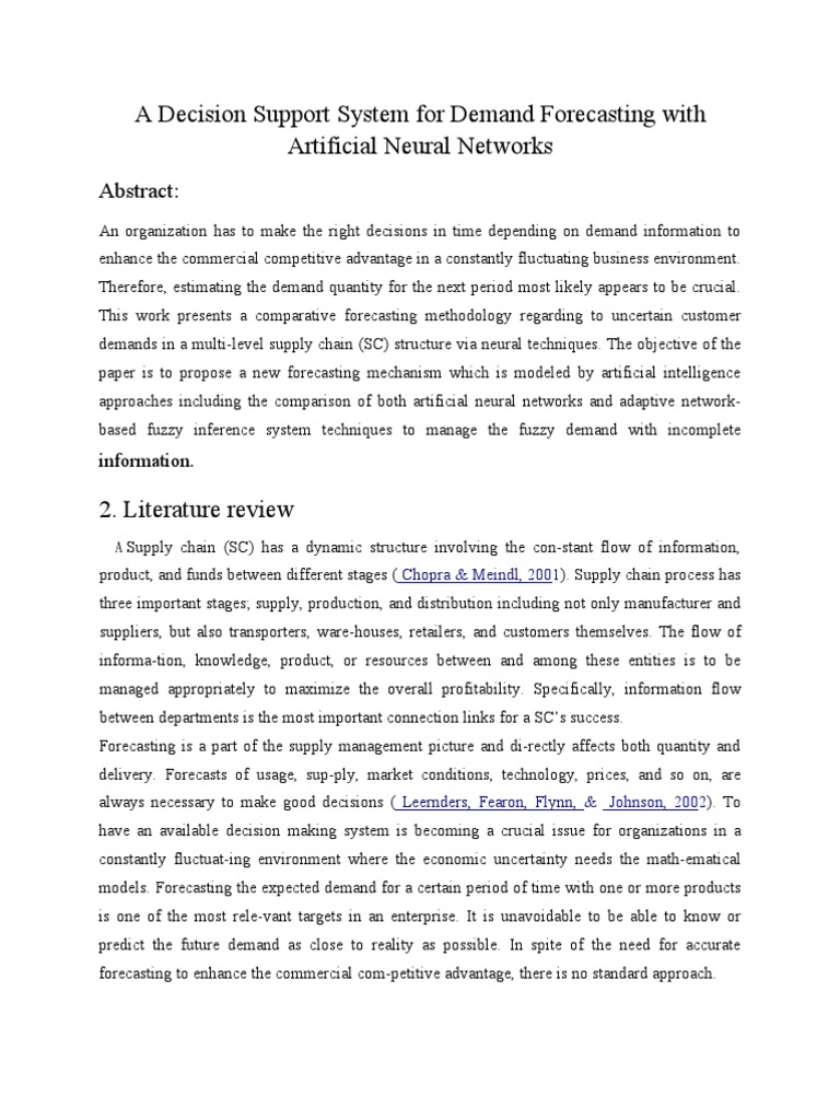 Demand Forecasting with Neural Networks | PDF | Forecasting | Supply Chain
