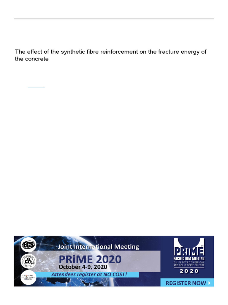 Synthetic Fibre Impact on Concrete Fracture | PDF | Fracture | Strength ...
