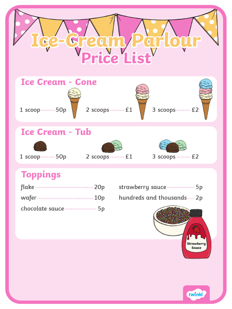 Ice Cream Parlour Price List | PDF
