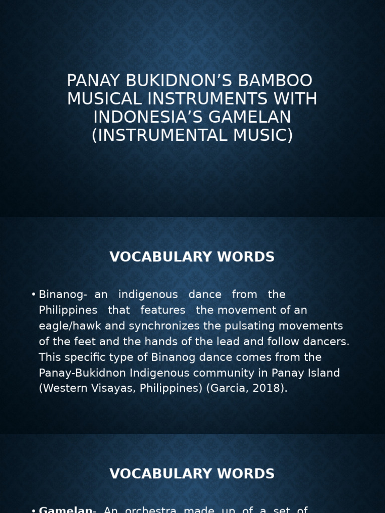 Panay Bukidnon Bamboo Instruments | PDF | Musical Instruments ...