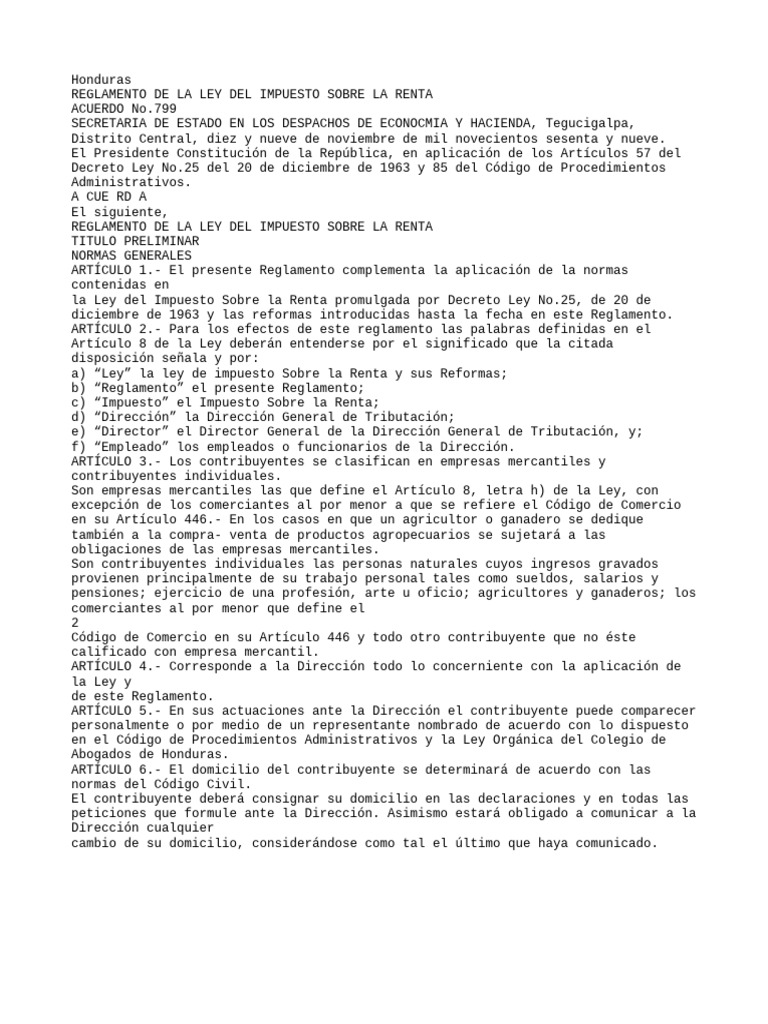 Ley Del Impuesto Sobre La Renta Investigación | PDF | Impuestos ...