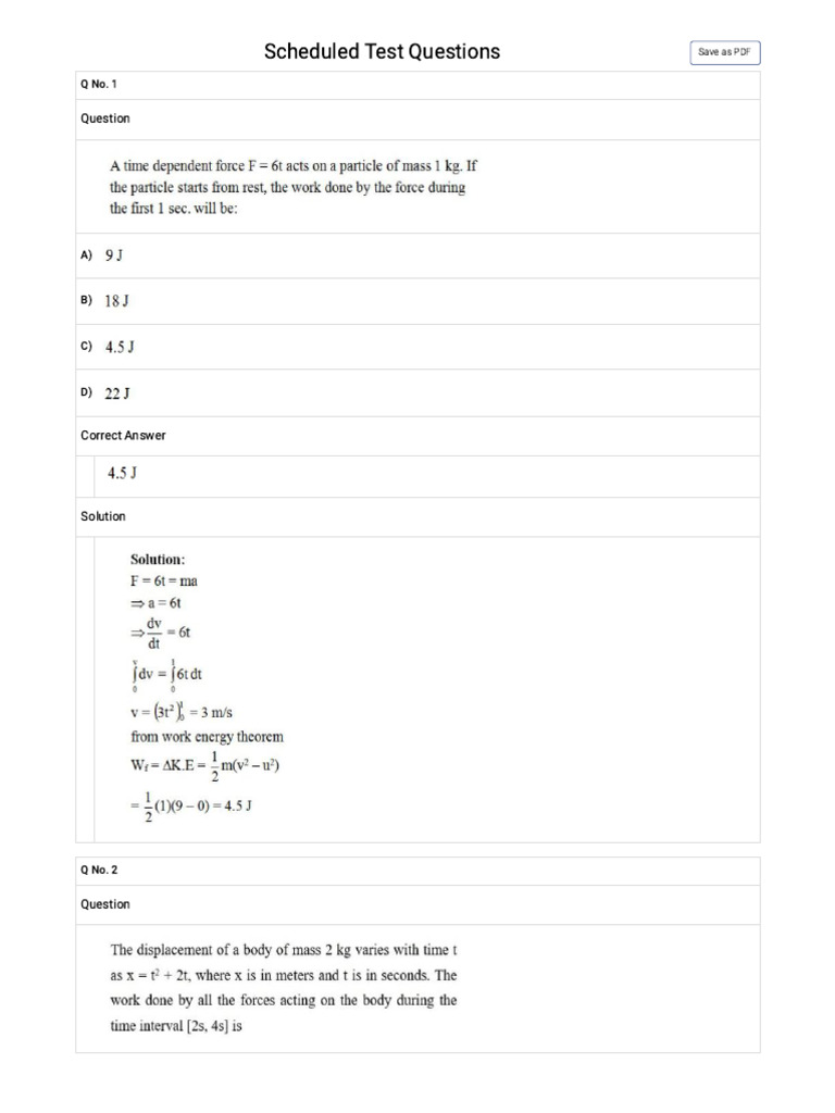 WPE3 - Work Energy Theorem | PDF