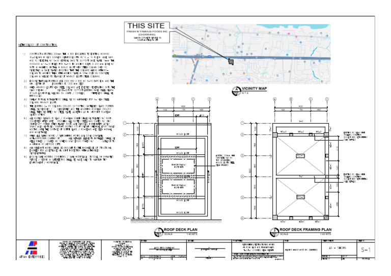Roof Deck Plans for Chowking Site | PDF