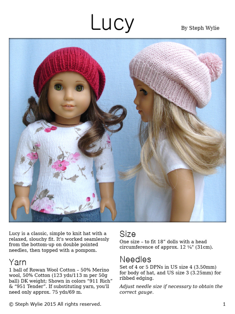 Lucy | PDF | Knitting | Textiles