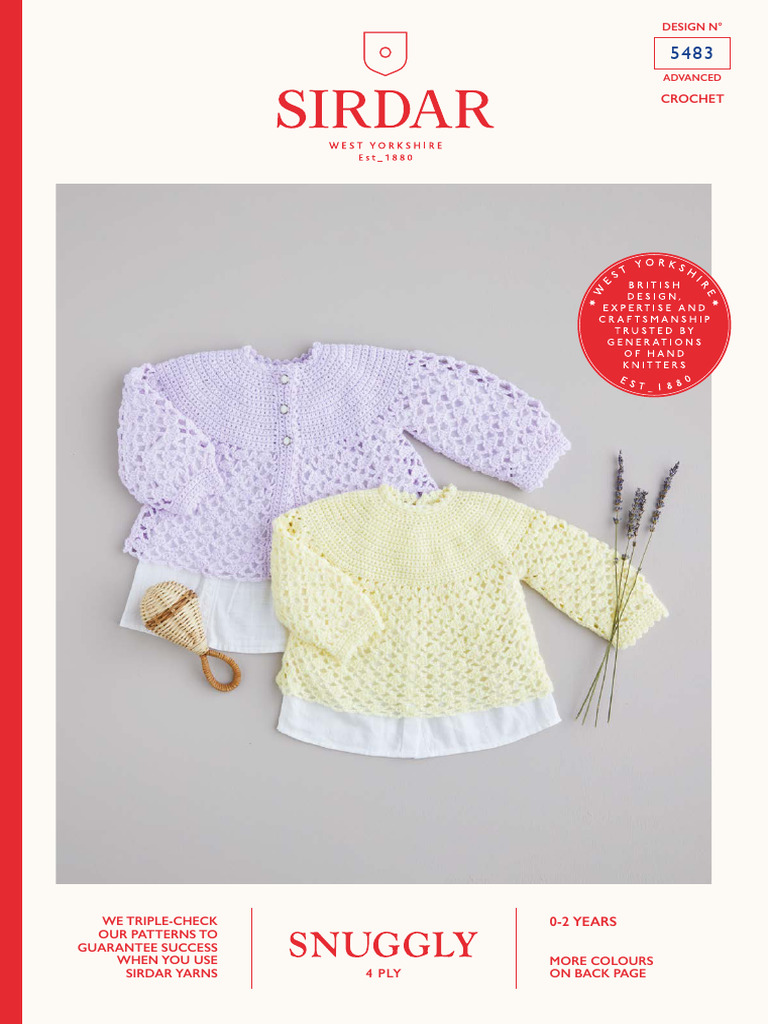 Sirdar Snuggly 4 Ply Crochet Patterns | PDF | Crochet | Textile Arts