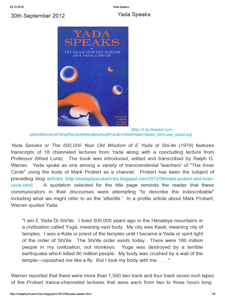 Who is Yada Awakening? | PDF | Reincarnation | Dream
