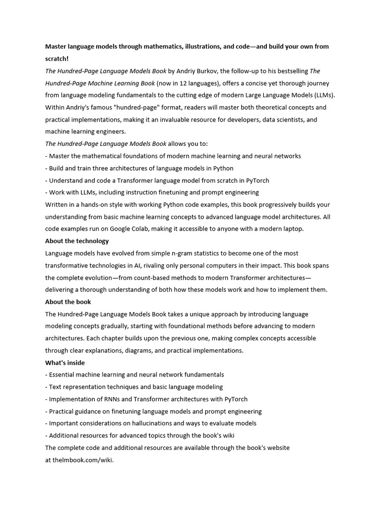 Master Language Models Through Mathematics | PDF | Machine Learning ...