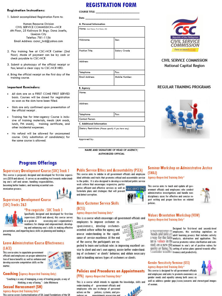 2017 Training Brochure Reg Form Pdf Gender Gender Studies