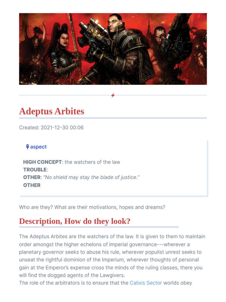 Adeptus Arbites | PDF