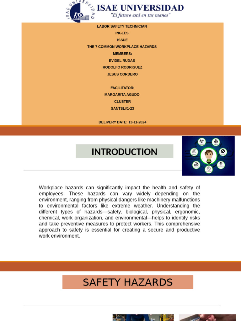 Understanding Workplace Hazards | PDF | Hazards | Occupational Safety ...