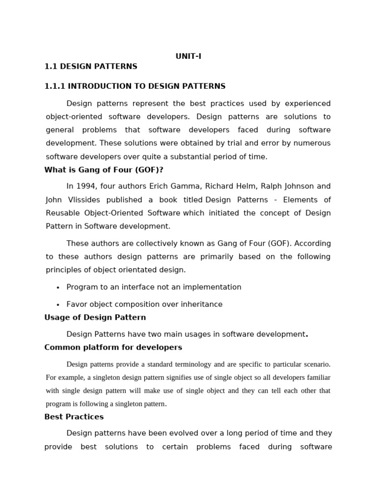 Unit 1 | PDF | Class (Computer Programming) | Method (Computer Programming)