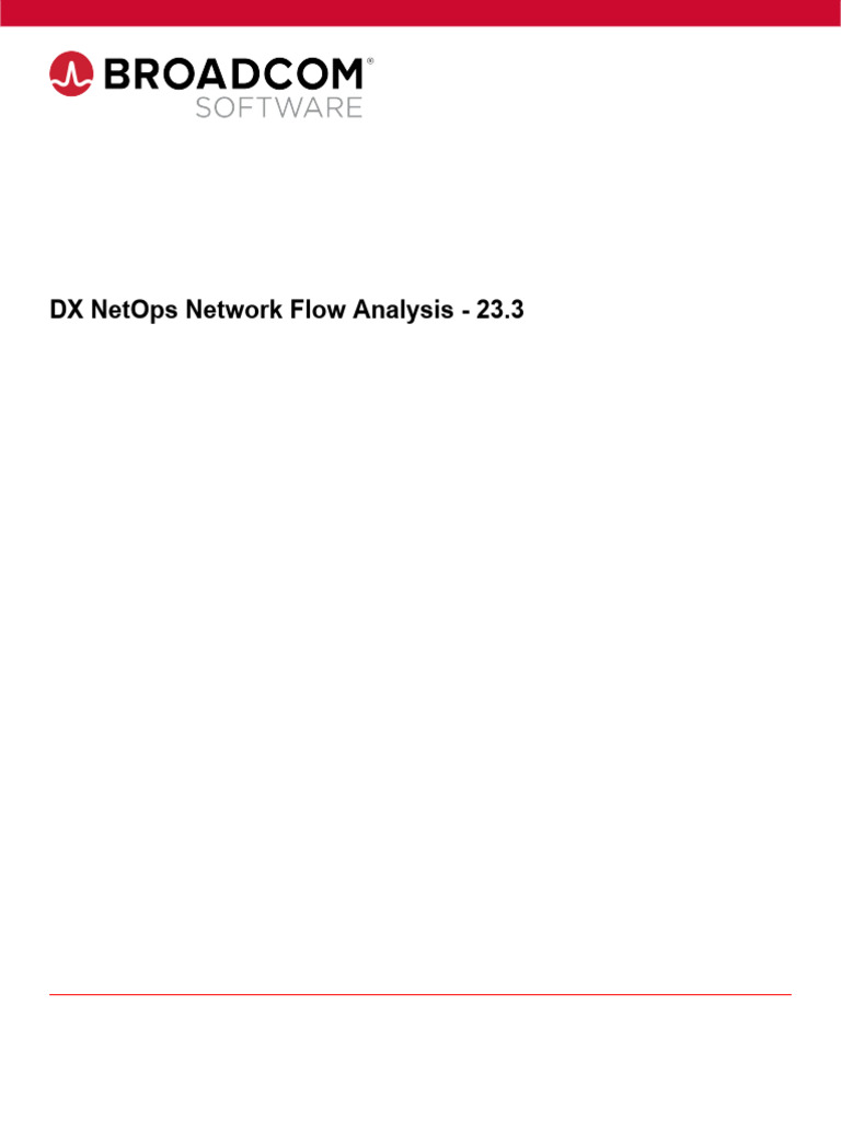 DX NetOps Network Flow Analysis 23.3 | PDF | Computer Network ...