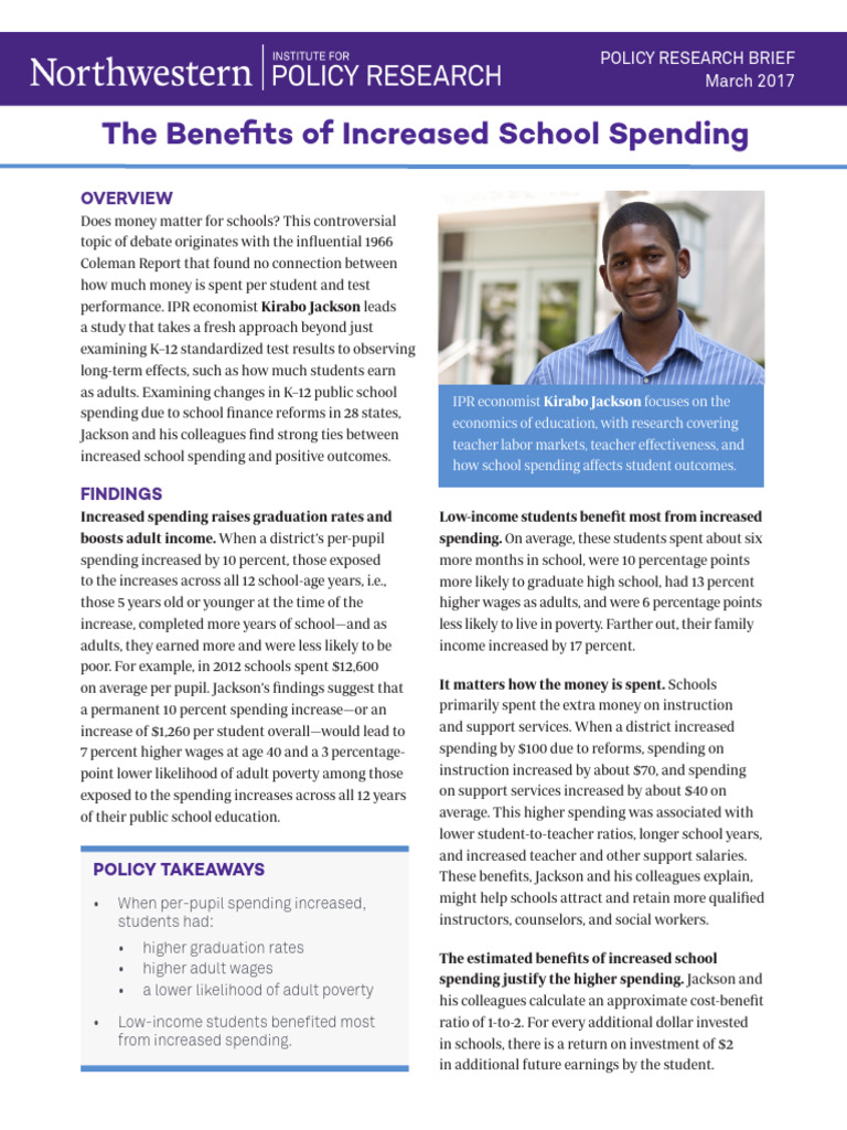 School Spending Policy Research Brief Jackson | PDF | Poverty | Poverty ...