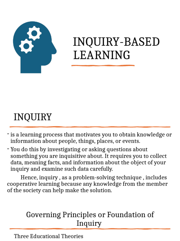 Benefits of Inquiry-Based Learning | PDF