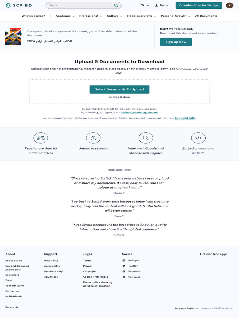 Upload A Document Scribd | PDF | Scribd | Digital Technology