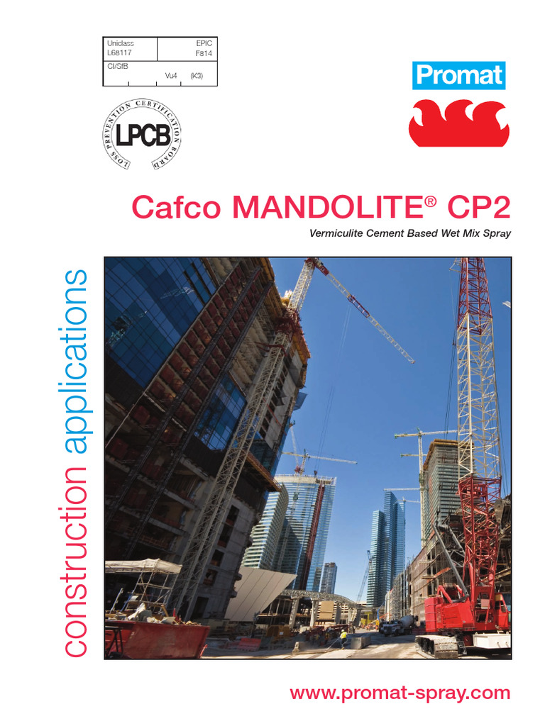 Cafco MANDOLITE® CP2 Overview | PDF | Concrete | Cement