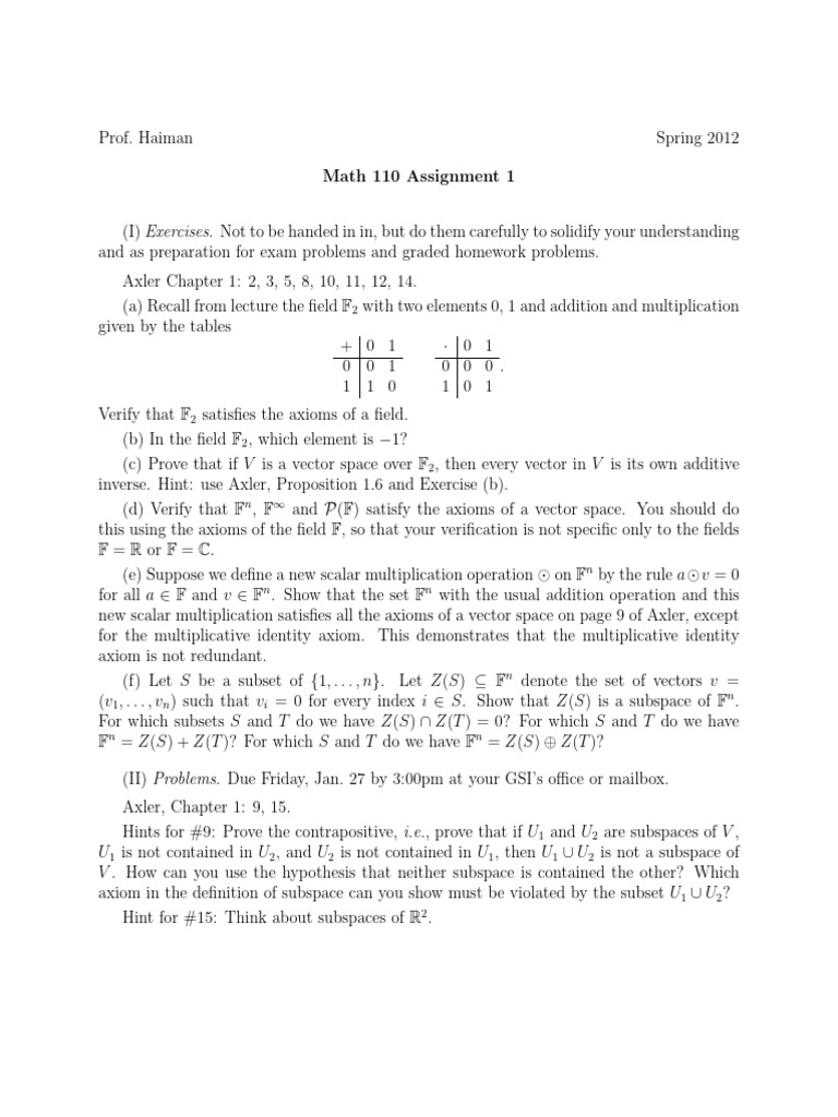 Homework 01 | PDF